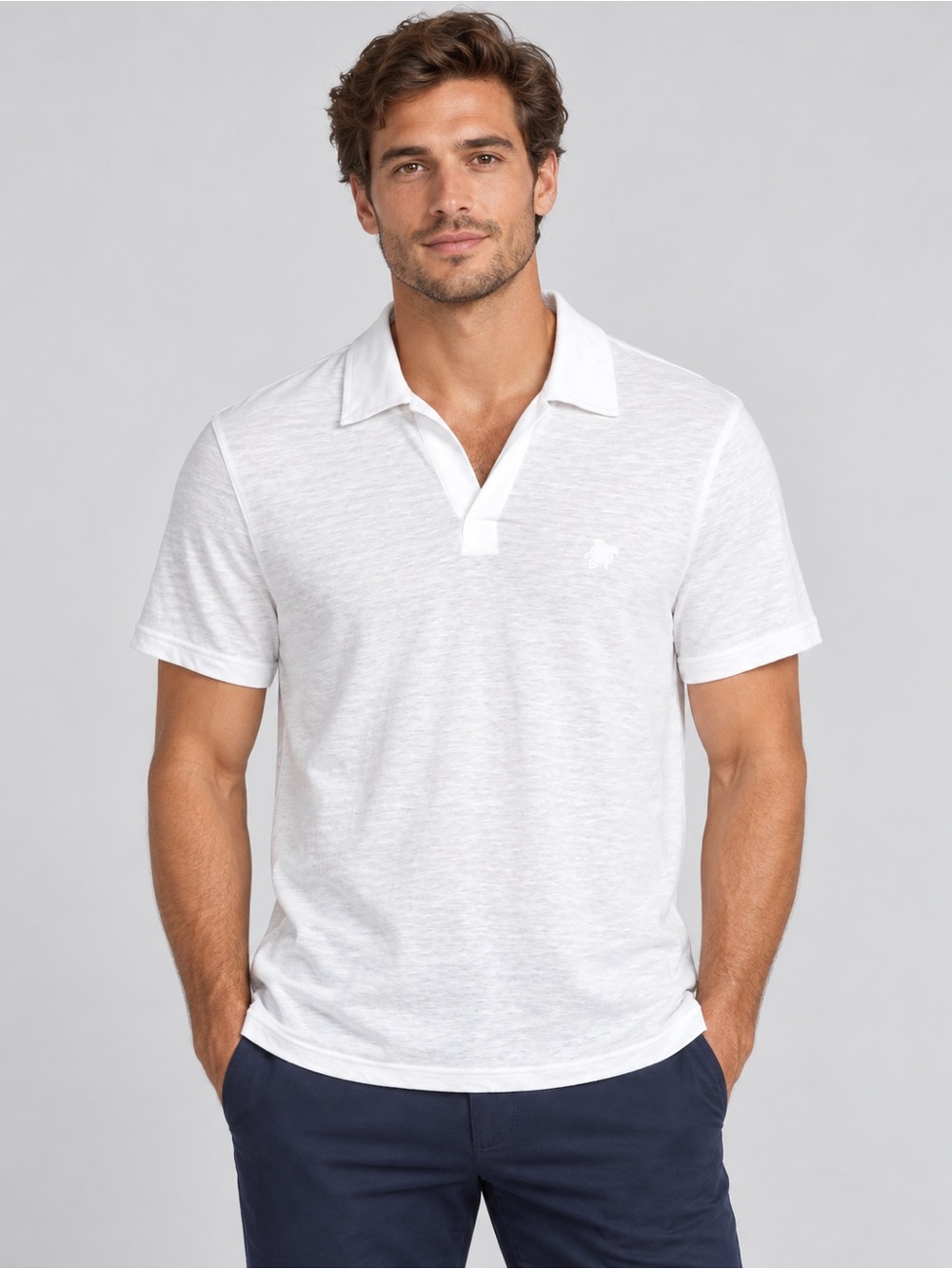 Vilebrequin Pyramid Linen Polo Shirt